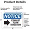 Signmission Exhaust Flow Direction (Right Arrow) Sign With Symbol, 7 in W x Rectangle, Vinyl Decal OS-2PACK-NS-D-57-L-12215 - alternate 6